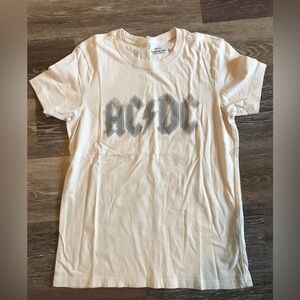 White AC/DC Graphic T-Shirt Abercrombie